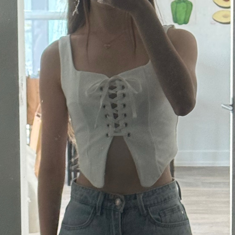 Urban outfitters lace up tank